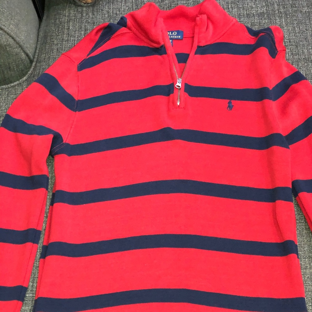 Ralph Lauren Striped Half-Zip Sweater, Big Boys